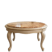 Table basse Louis XV en marbre ocre
