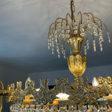 Waterfall chandelier with crystal tassels