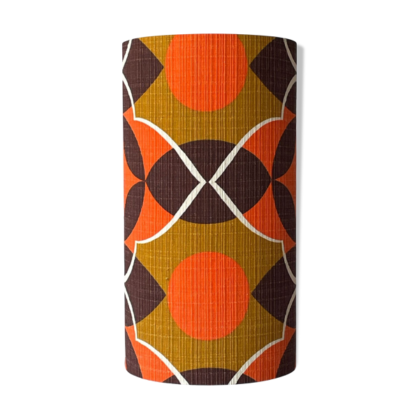 Abat-jour Oblivion H38 D20 - tissu vintage 70's