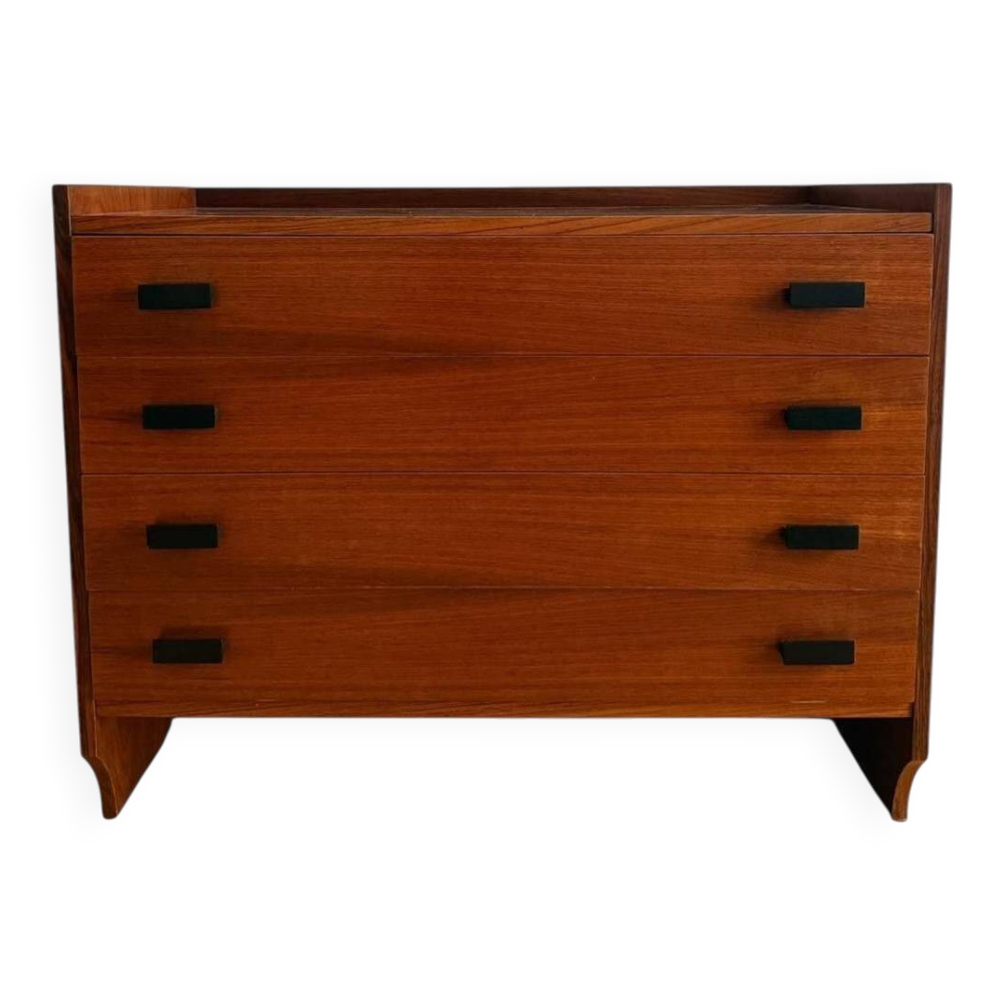 Cómoda italienne de Padoue, en bois de noyer. Années 70