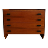 Cómoda italienne de Padoue, en bois de noyer. Années 70