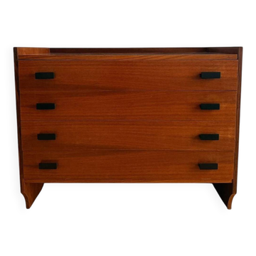 Italian chest of drawers from Padua, made of walnut. 1970s.