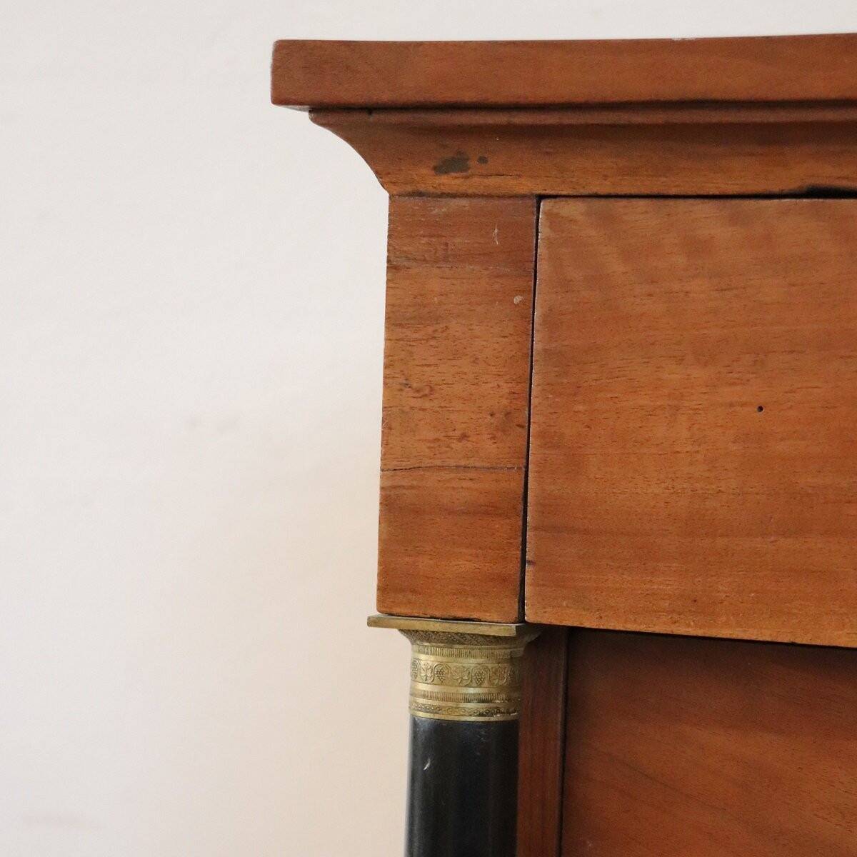 Antique Solid Walnut Chest Of Drawers, Italy Early 19th Century