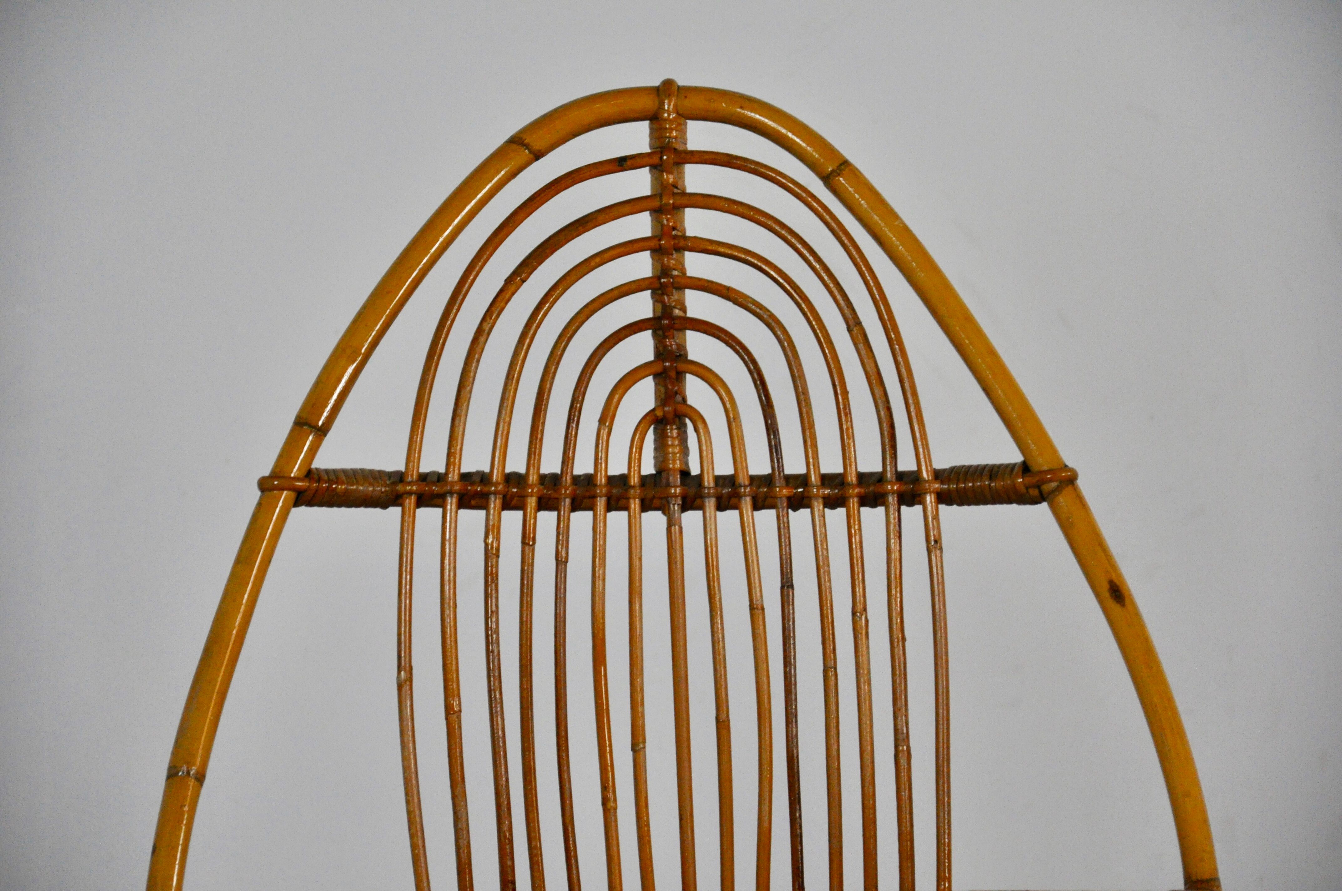 Rattan armchair by Rohe Noordwolde, Netherlands, 1960