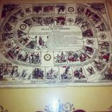 Coffee table, game of the goose, the life of Napoleon