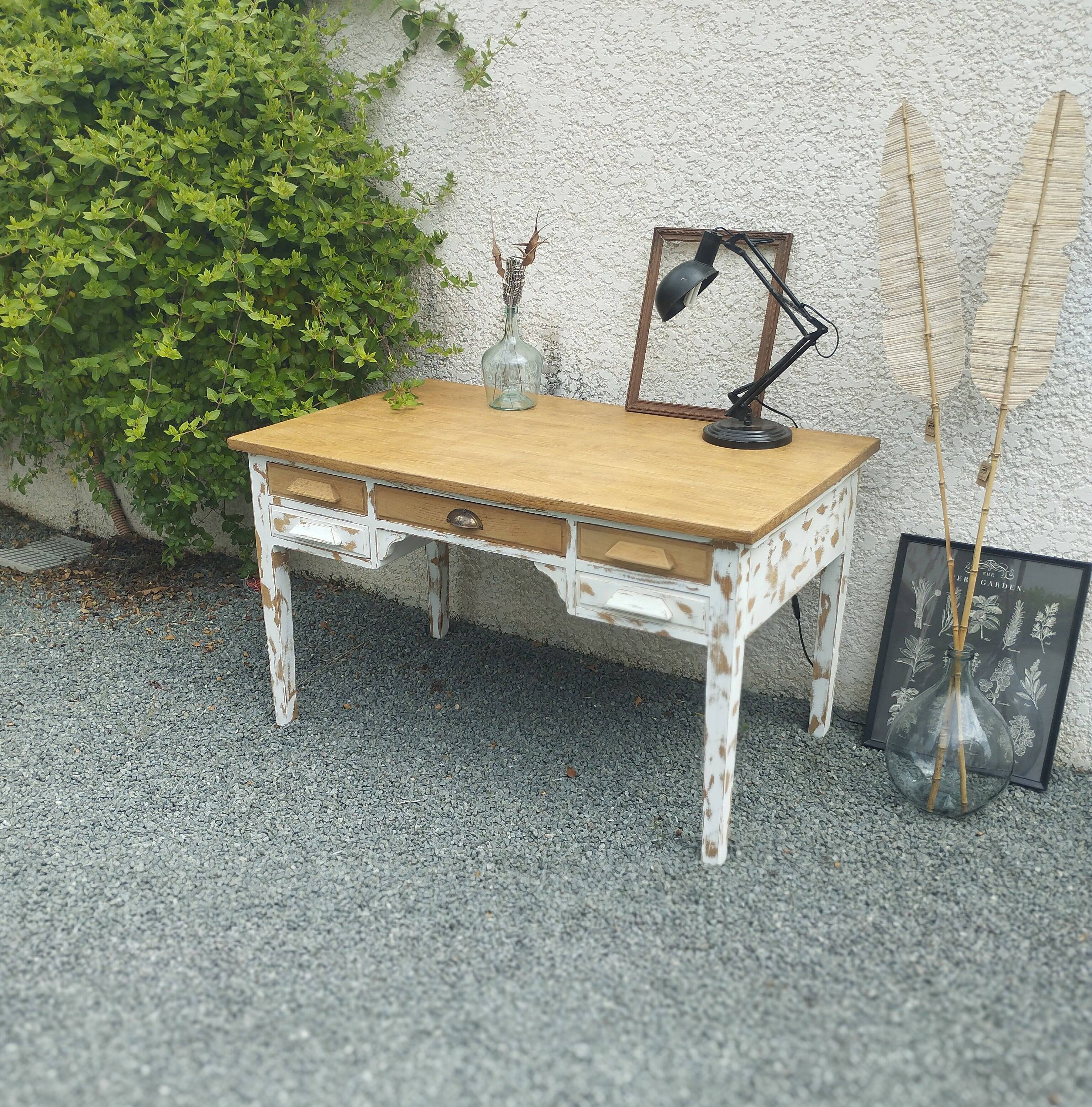 Large Vintage Desk - 70's Bohemian Desk