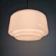 Art Deco pendant light in white opaline glass, 1930s