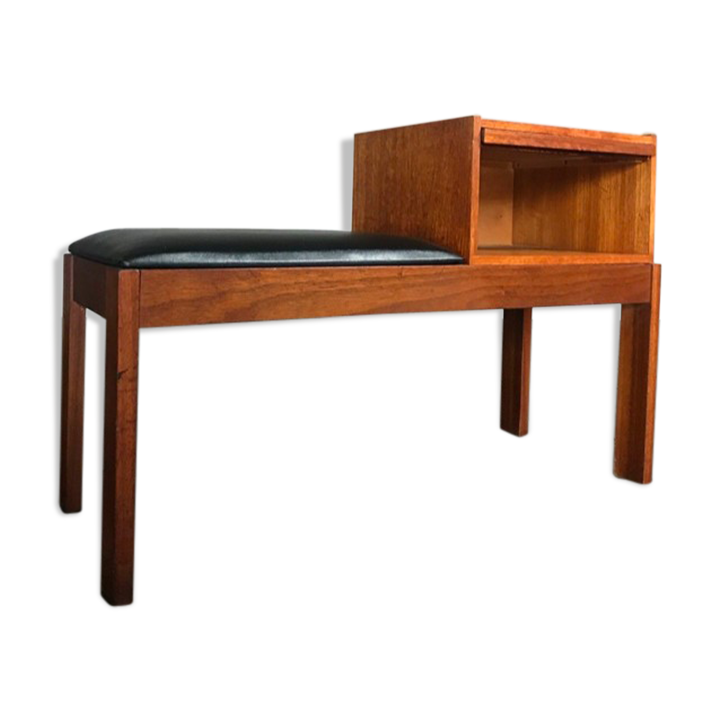 Teak phone bench