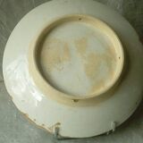 Ceramic plate barbotine trome eye plum late 19th