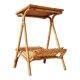 Side table magazine rack in rattan - 1960s design