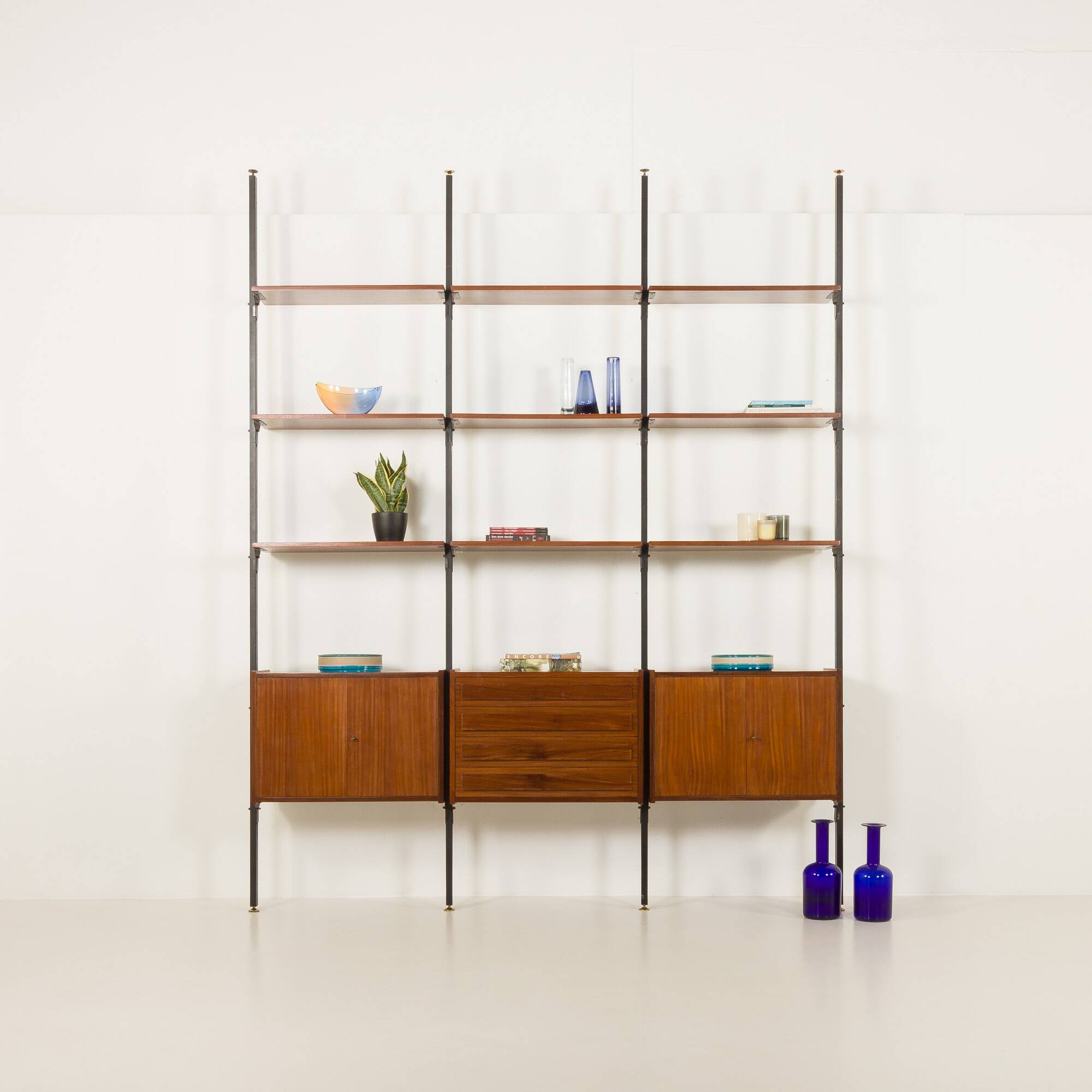 Italian mid century  floor to celling room divider or a bookcase.