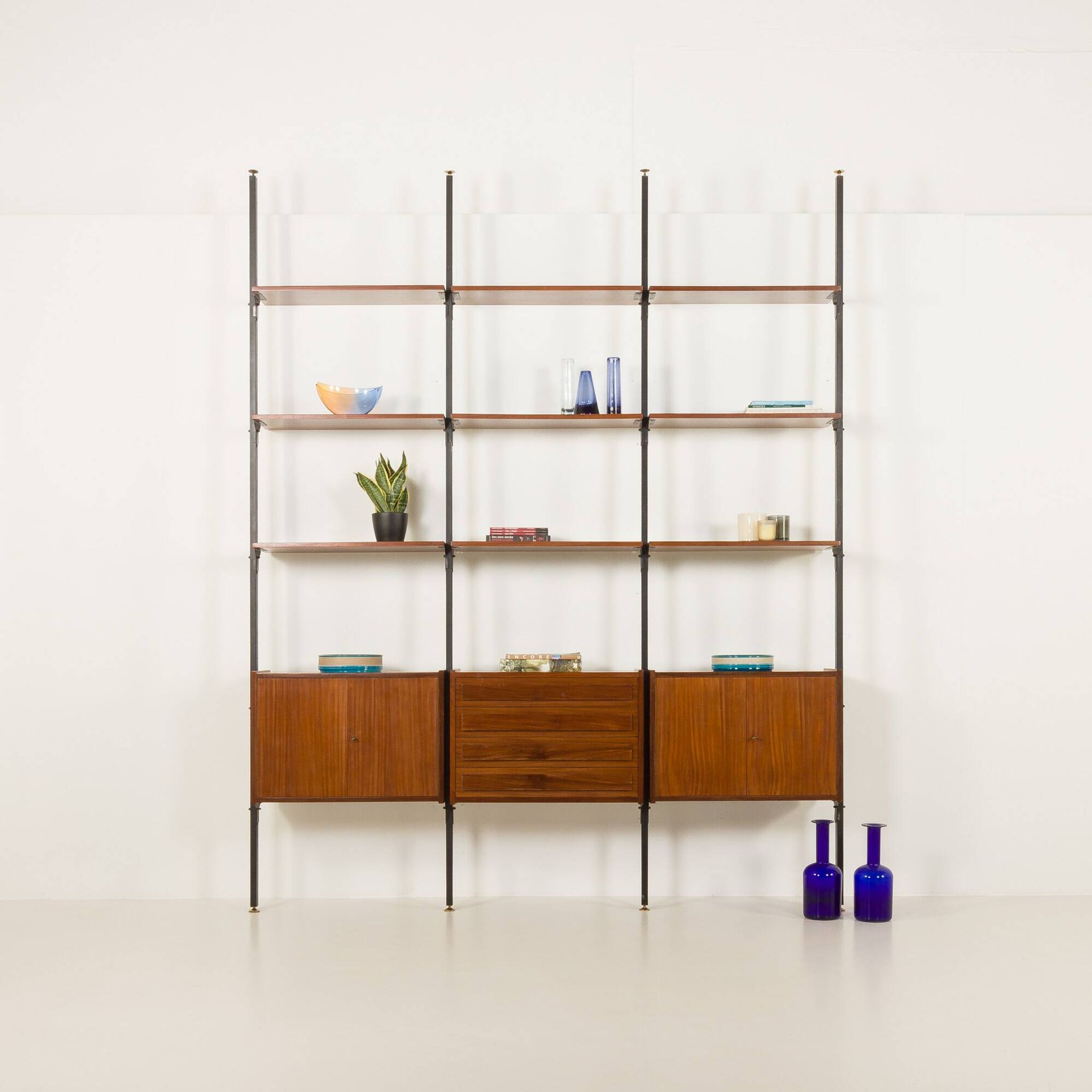 Italian mid century  floor to celling room divider or a bookcase.
