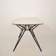 Table à manger italienne en métal laqué noir et formica, 1952