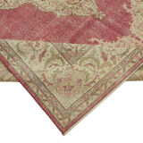 Handmade turkish contemporary 1980s beige wool carpet