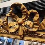 Large gilded mirror with ribbon – Napoleon III period – 136 cm