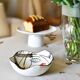 White and brown designer ceramic bowl