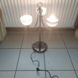 Vintage chromed metal table lamp used