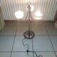 Vintage chromed metal table lamp used