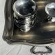 Guy Degrenne silver stainless steel serving tray with an eventful shape