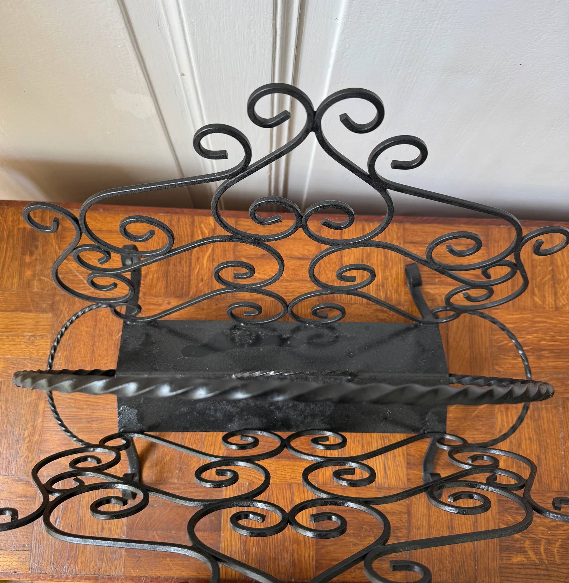 Wrought iron magazine rack