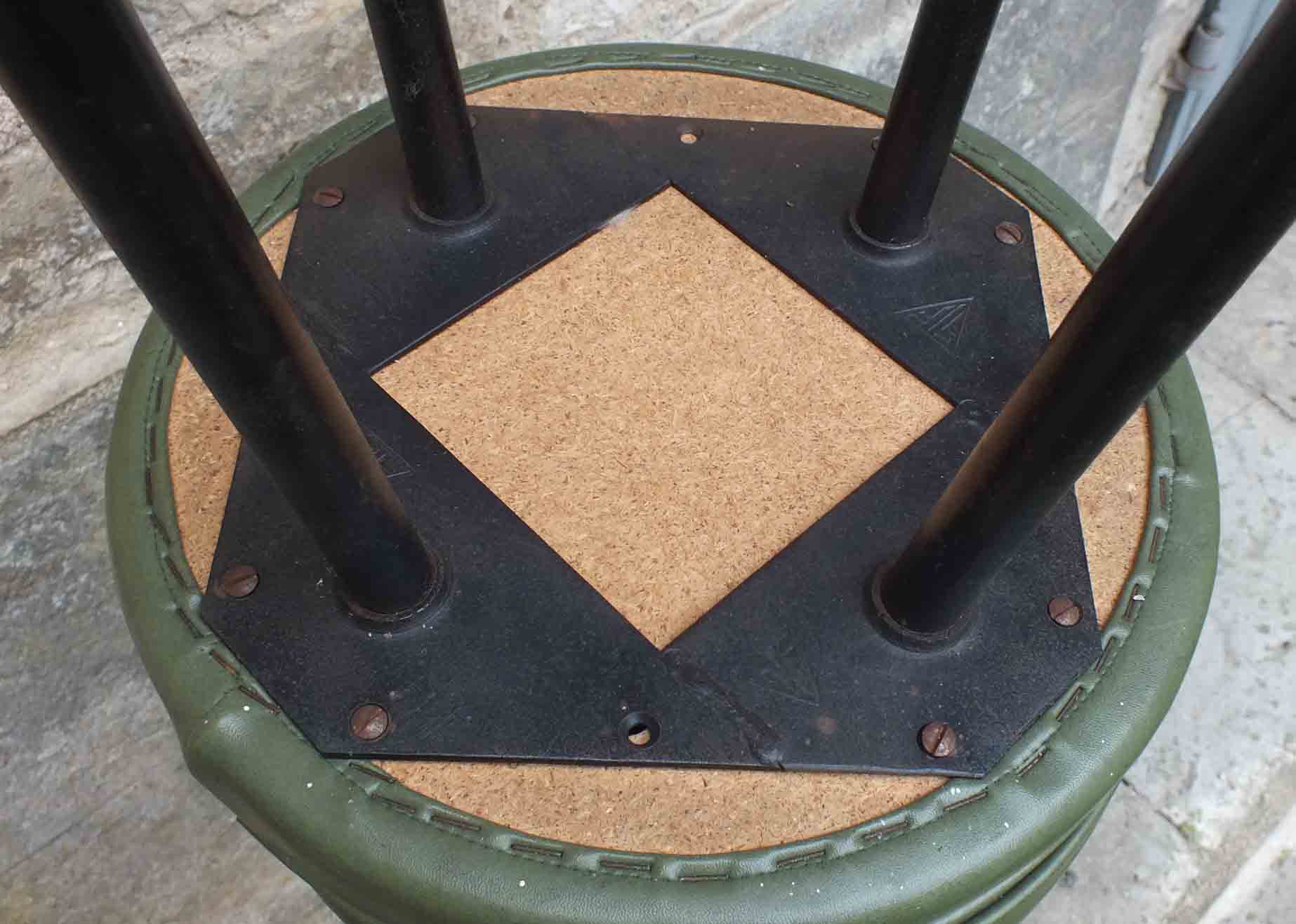 Set of 3 old bar stools 50, 60s