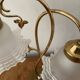 Vintage brass lamp and handkerchief globes