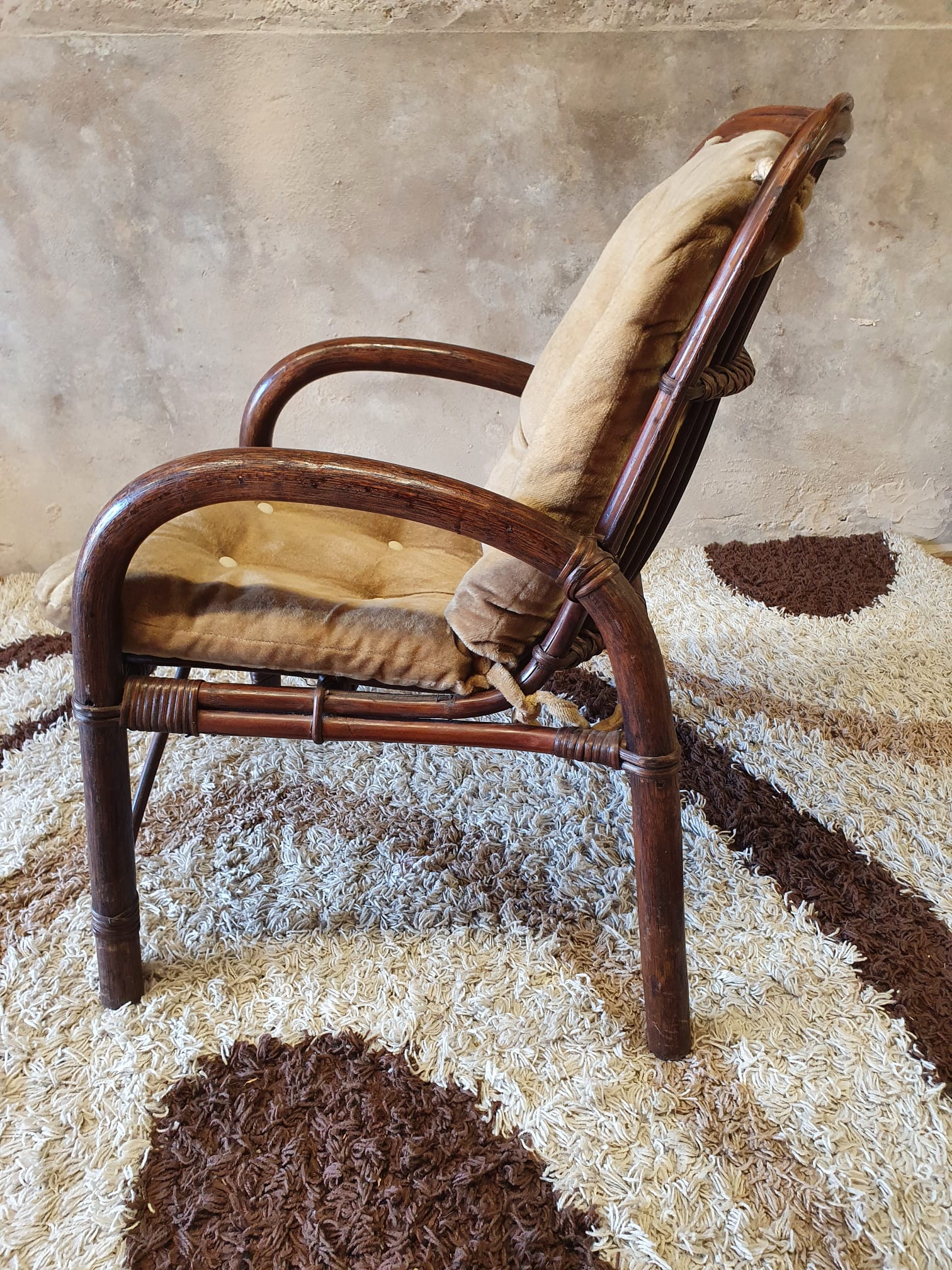 Vintage bamboo armchair 1960