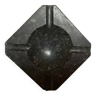 Square empty pocket ashtray in black marble