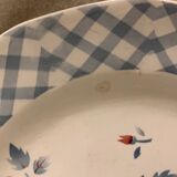 6 dessert plates made of old earthenware Digoin Sarreguemines model Bastia art deco