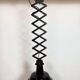 Industrial Black Enamel Scissor Ceiling Lamp, 1930s