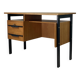 Vintage oak and black wood desk from the 60s