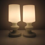 Mid-century all glass table lamp/ Osvětlovací sklo Valašské Meziříčí, 1970's.