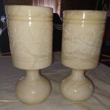 All-alabaster lamps