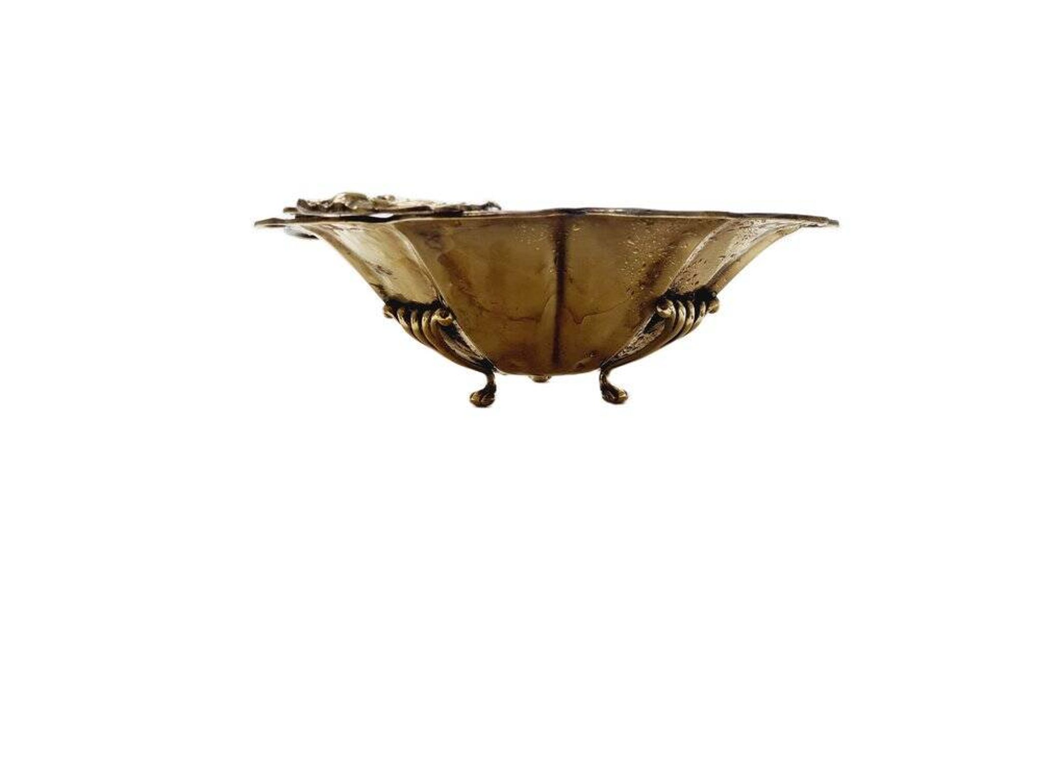 Art Deco hammered bowl on stand, Germany, 1930s