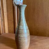 Speckled stoneware vase