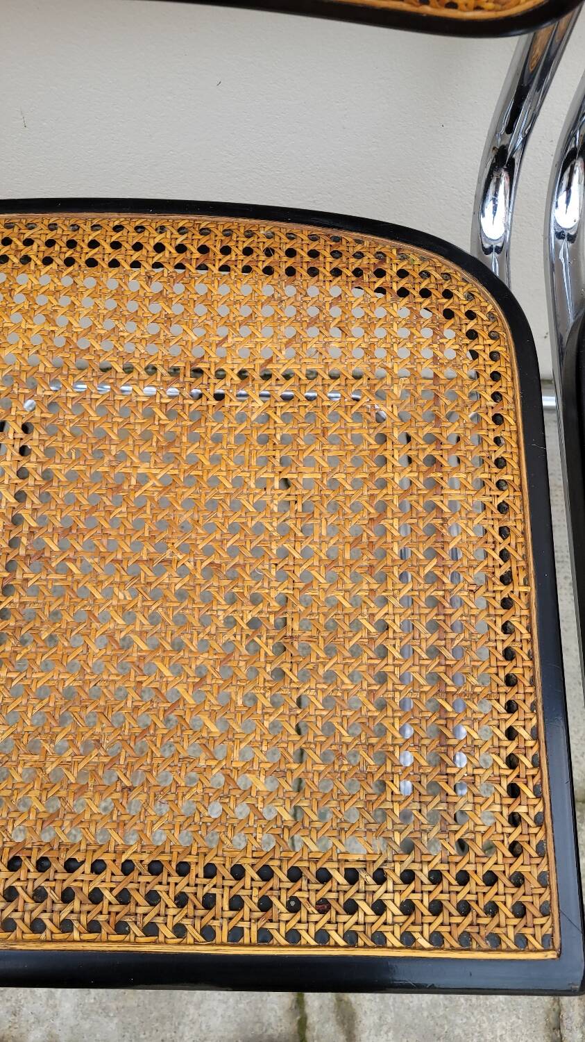 Set of 4 Marcel Breuer cesca black b32 chairs