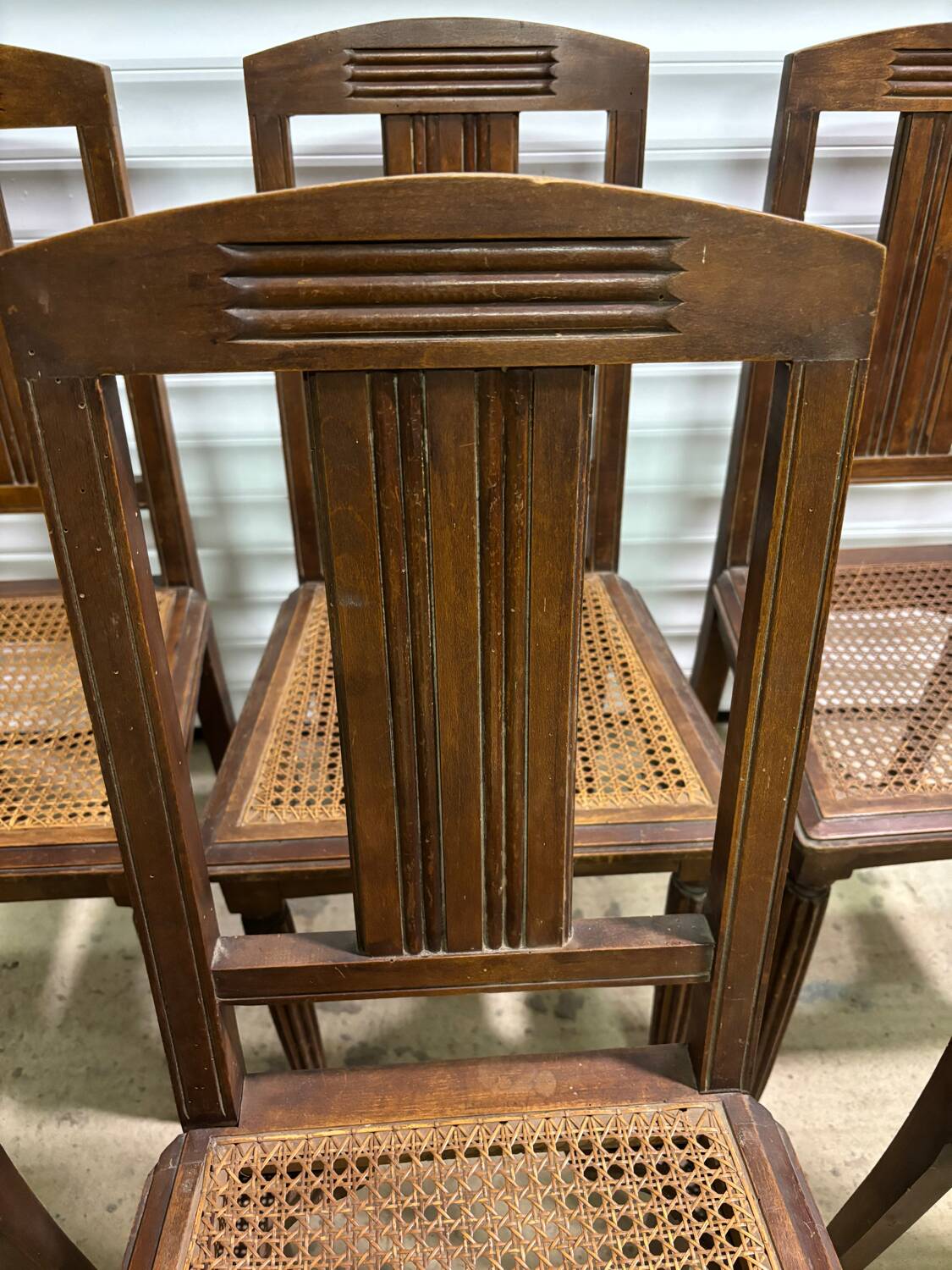 Set of six art deco chairs