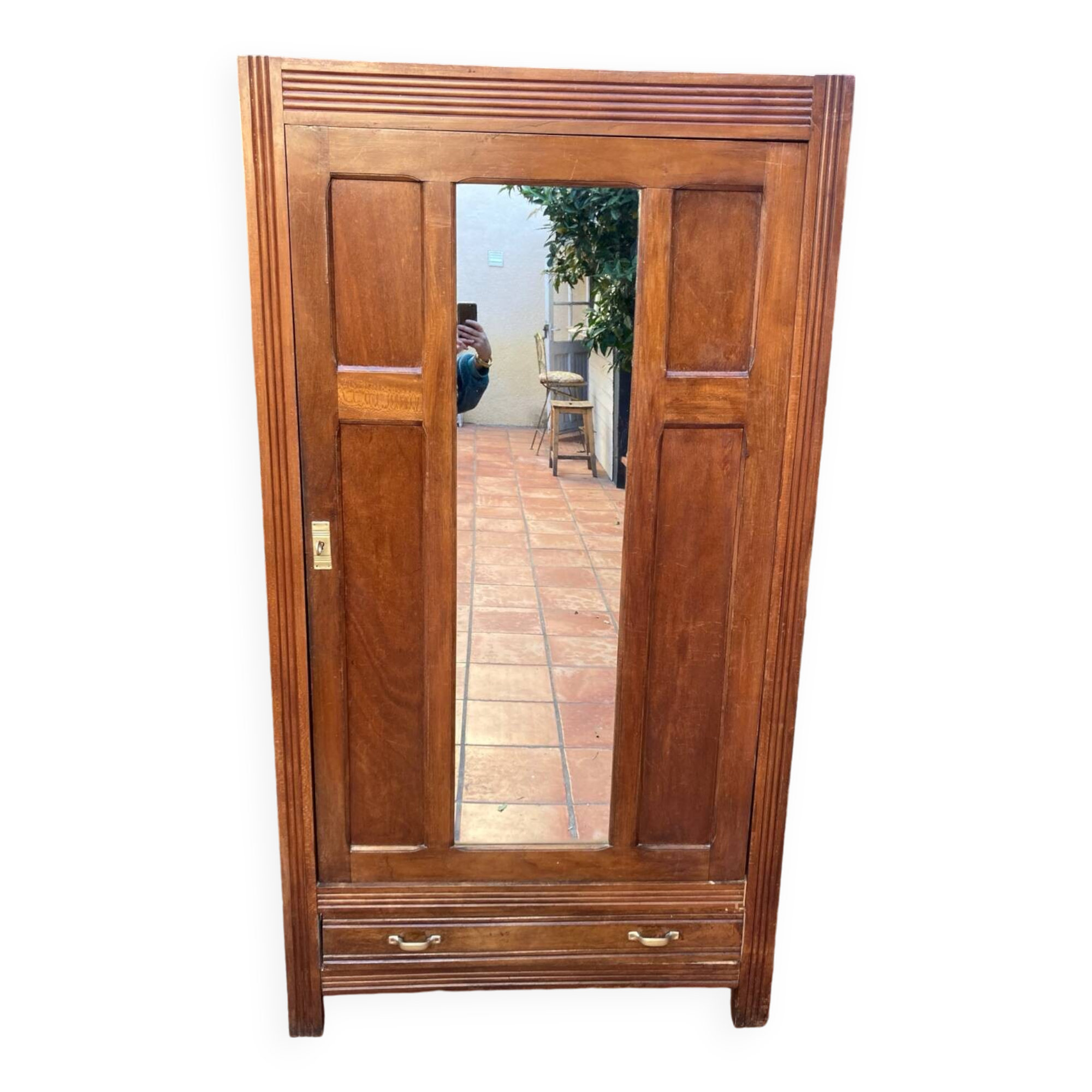 Parisian wardrobe with mirror