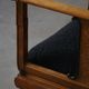 Early 20th century Danish Art Nouveau armchair, reupholstered in charcoal boucle.