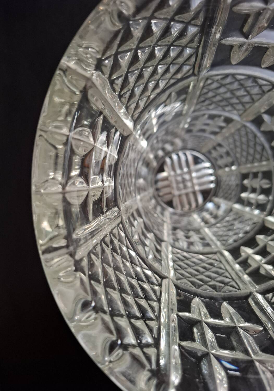 Vintage crystal large vase