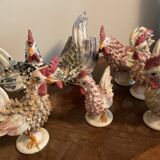 Coqs en porcelaine