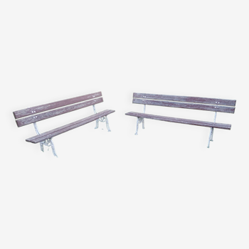 Pair of garden benches