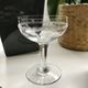 Set of 6 glasses of 20s crystal champagne with border