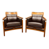 Classic Art Deco Armchair Black Low