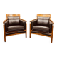 Classic Art Deco Armchair Black Low