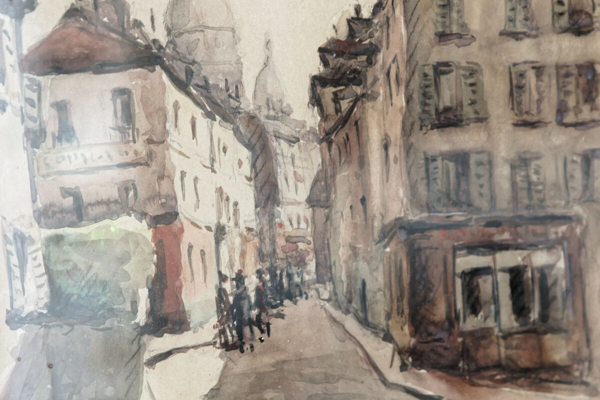 Aquarelle Montmartre, signed