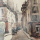 Aquarelle Montmartre, signed