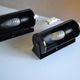 Pair of vintage Ikea 1980s Typ V 413 black wall lamps