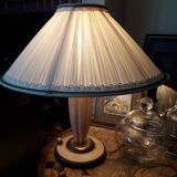Vintage lamp from the 1940s with its pleated lampshade