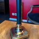 Large Empire Bouillotte Lamp in Brass and Lacquered Sheet Metal Restored - H6